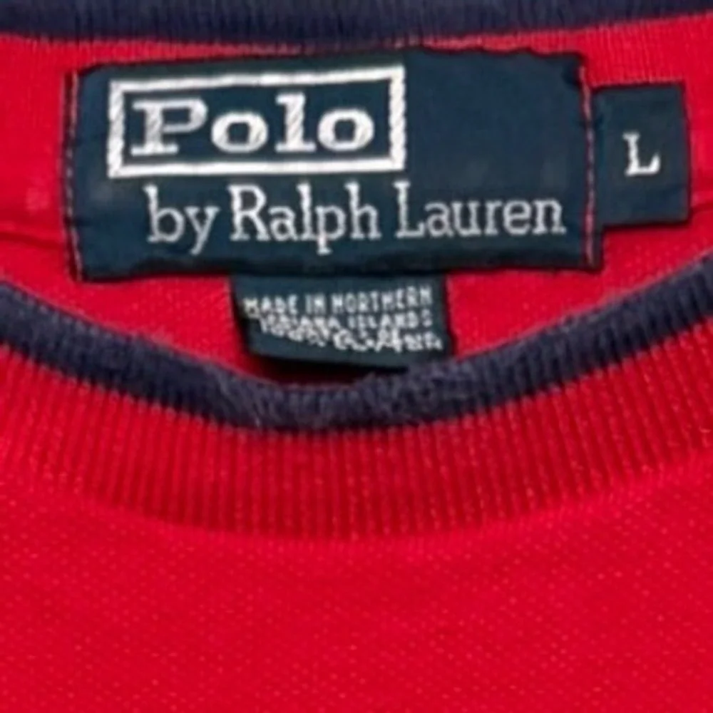 Vintage 90's Polo Ralph Lauren Single Stitch Textured Tee Men's L